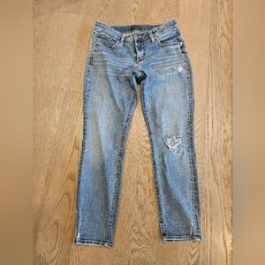 Bundle 5/$30. Silver "Boyfriend" Jeans Light Blue Distressed Ankle Jeans